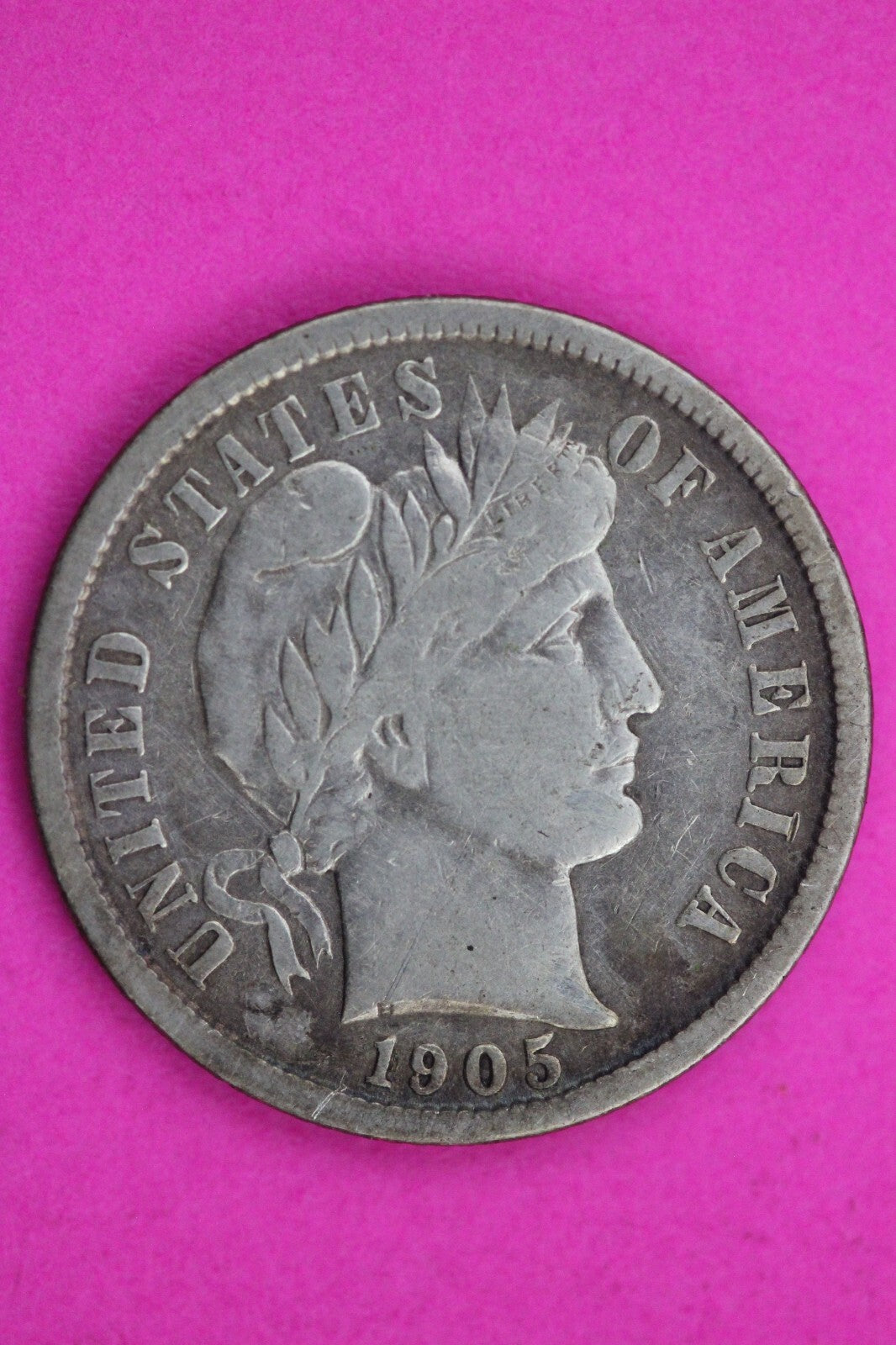 1905 P Barber Liberty Dime Scarce Semi Key Date Silver Coin Free Shipping 0066