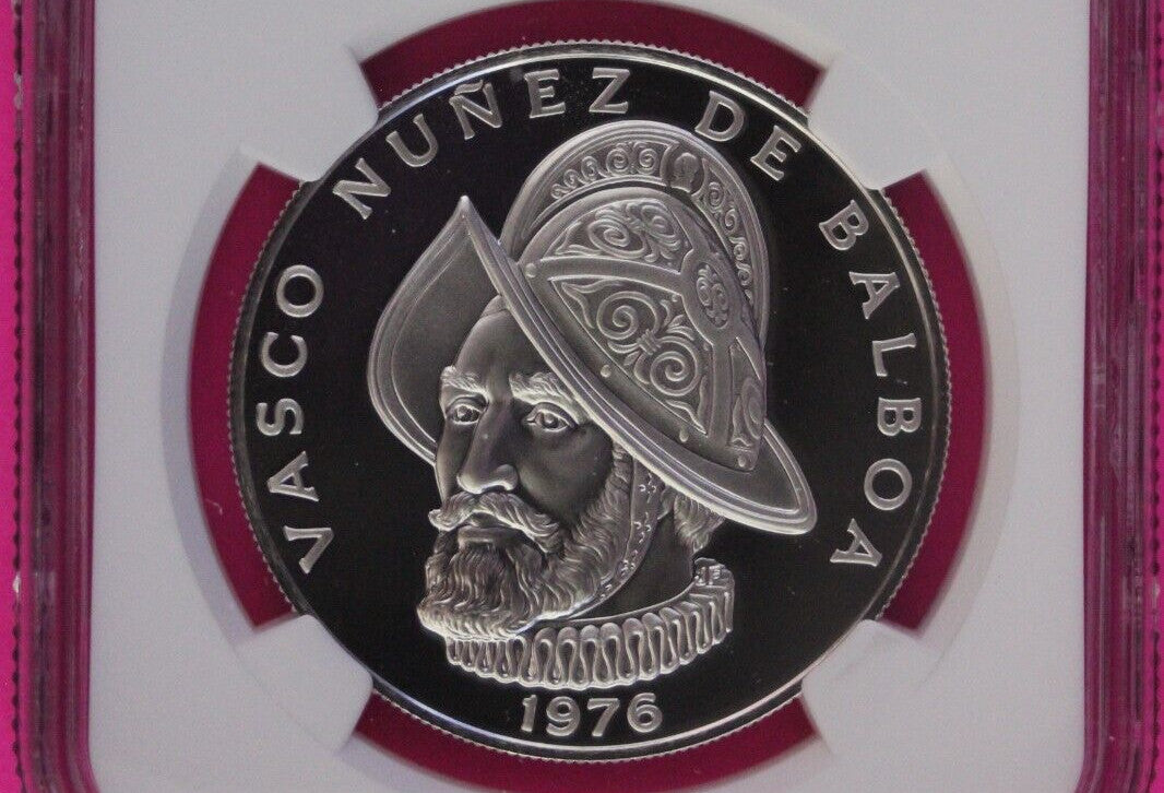 1976 Panama PF 69 Ultra Cameo Proof Silver Balboa NGC Certified Graded Slab 1001