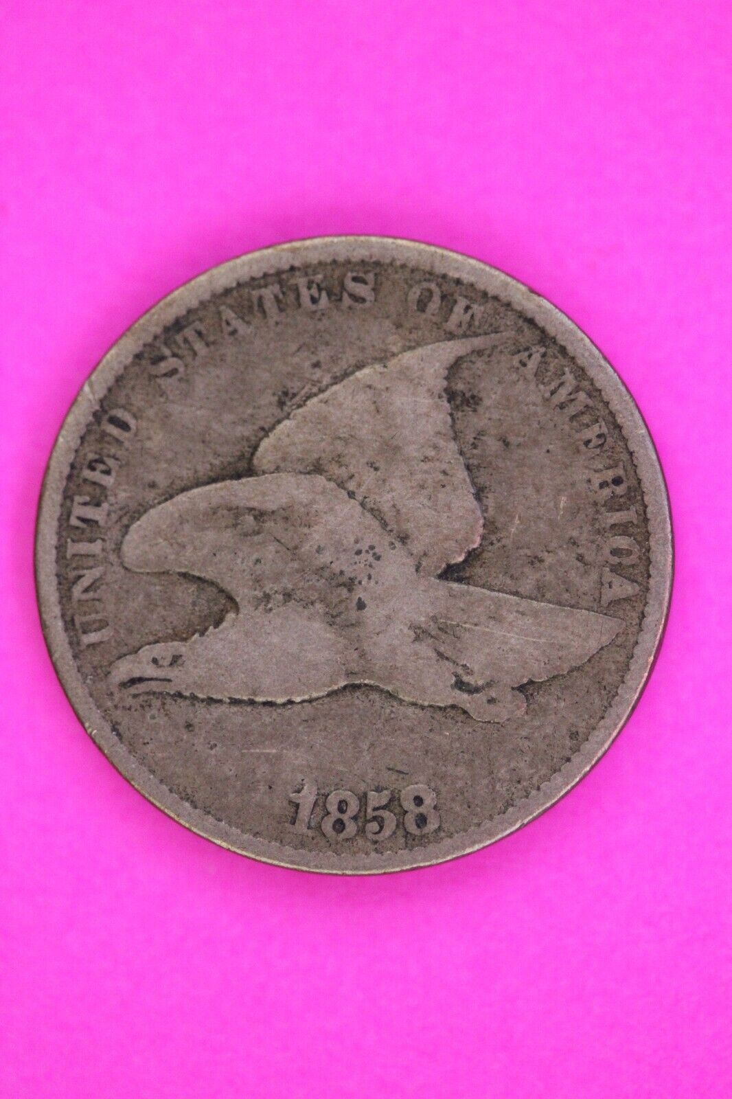 1858 Flying Eagle Cent Penny Exact Scarce Early Type Coin as Pictured 71