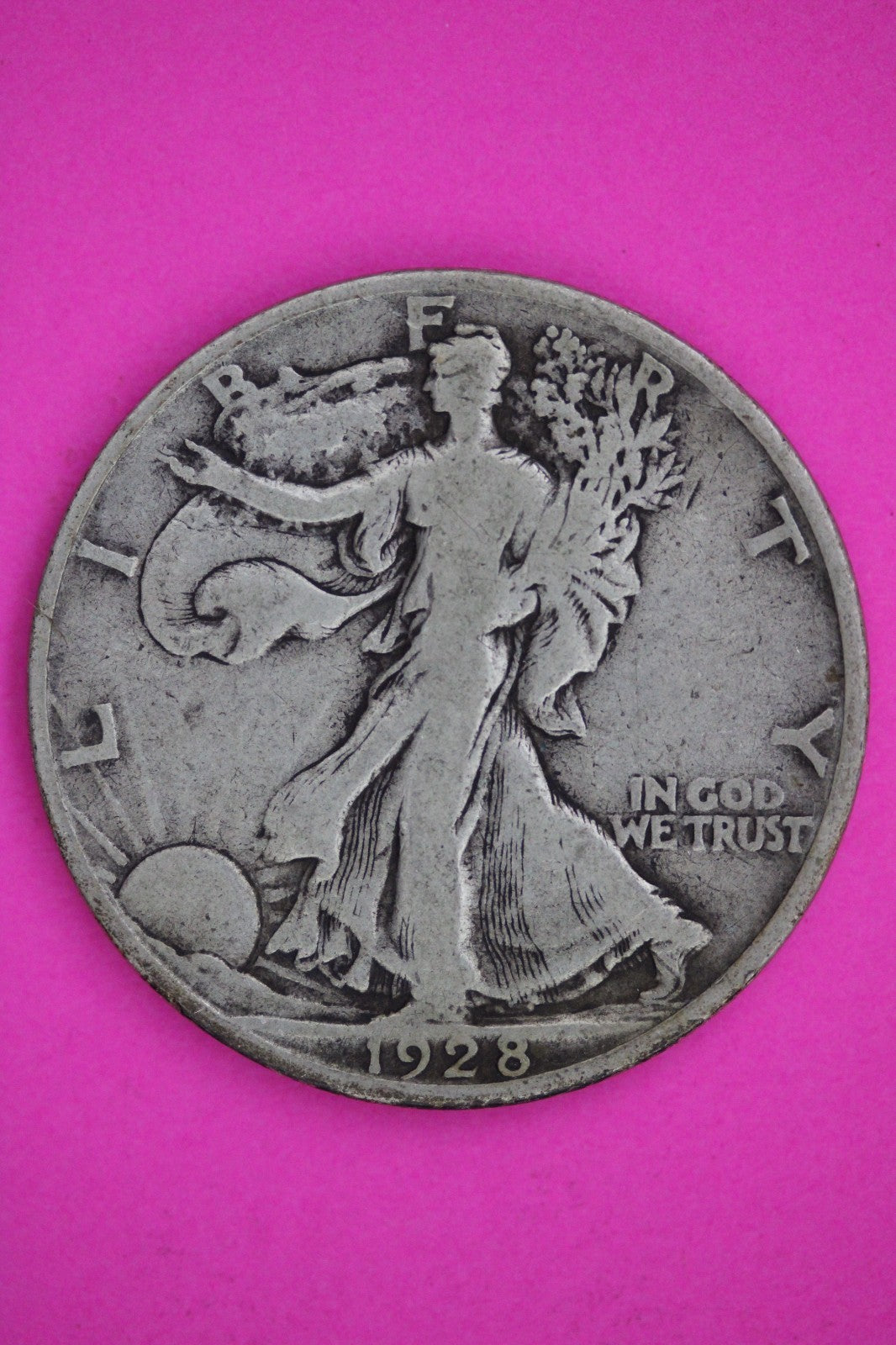 1928 S Walking Liberty Walker Half Dollar Coin Guaranteed Authentic Genuine 2411