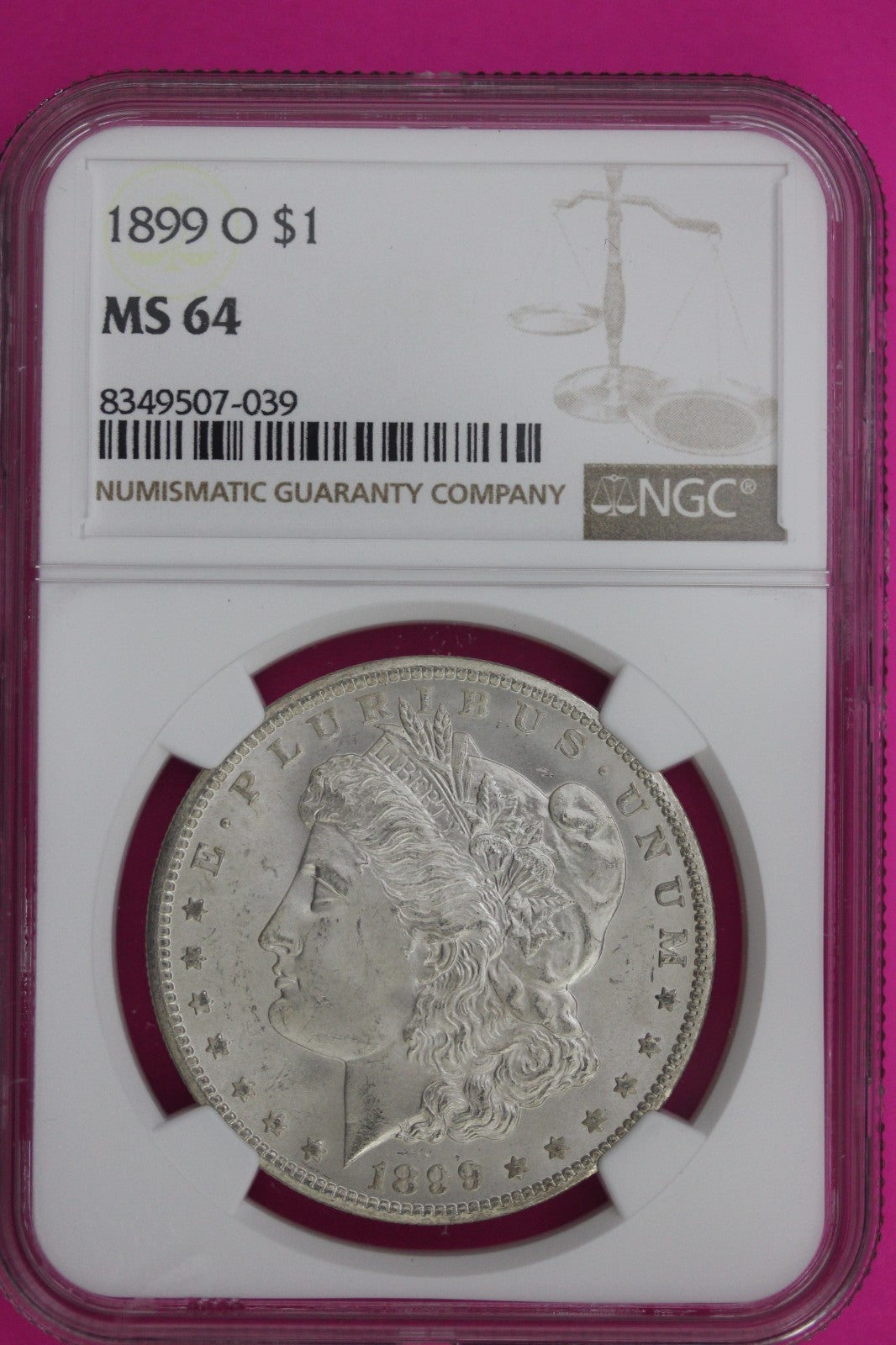 1899 O MS 64 Liberty Morgan Silver Dollar NGC Certified Graded Authentic 1035