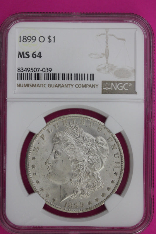 1899 O MS 64 Liberty Morgan Silver Dollar NGC Certified Graded Authentic 1035