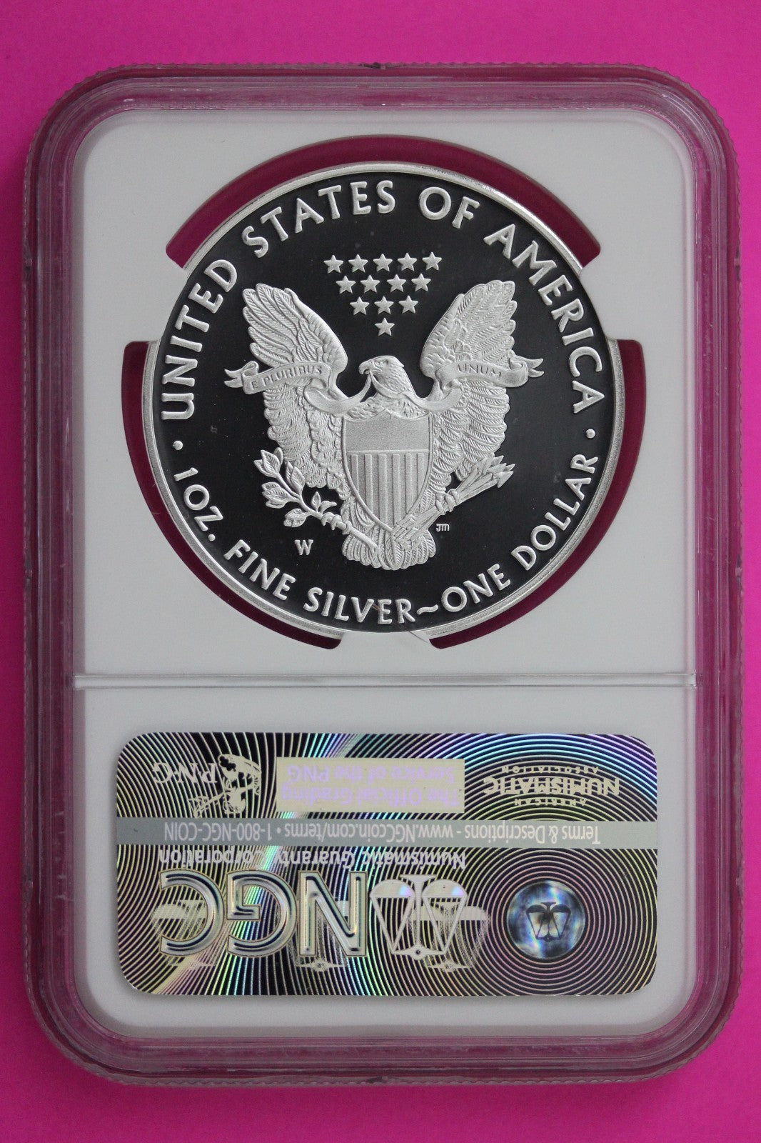 2016 W PF 70 Proof DCAM Silver American Eagle Lettered Edge NGC Authentic 275