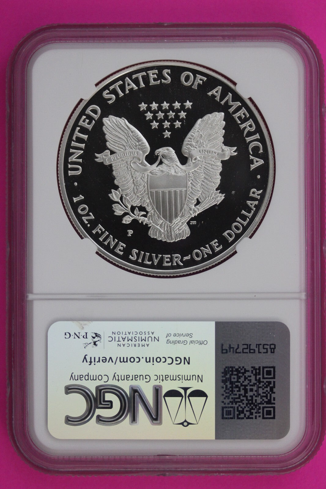 1998 P PF 69 Silver American Eagle Ultra Cameo Authentic Proof Coin NGC 1101
