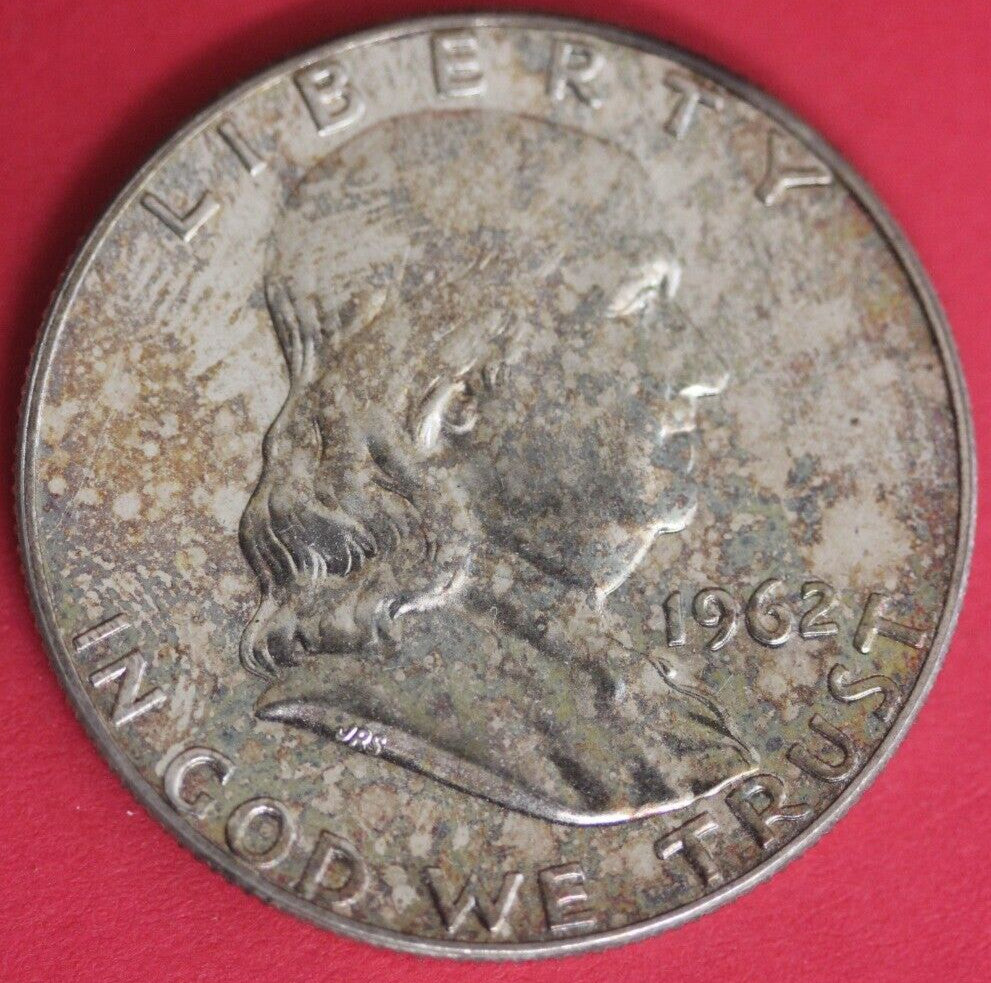 TONED 1962 Proof Ben Franklin Silver Half Dollar Exact Coin Shown OCE 83