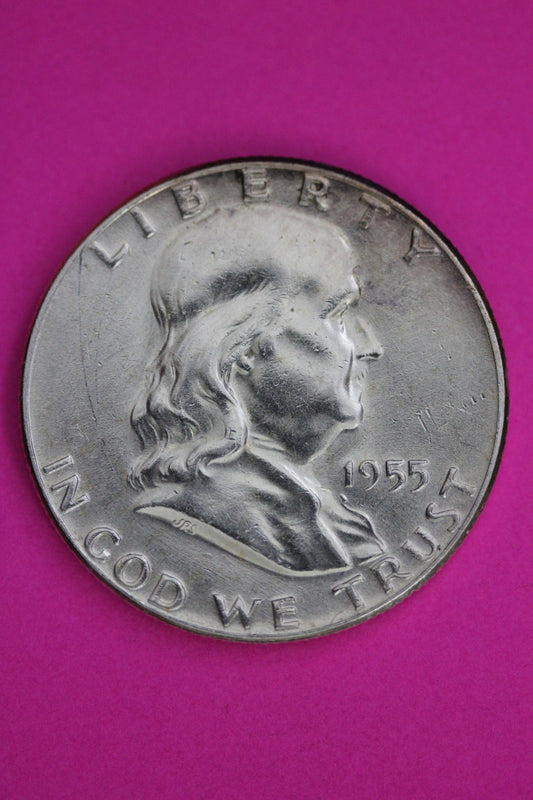 1955 P Bugs Bunny Ben Franklin Half Dollar Silver Coin Guaranteed Authentic 1800