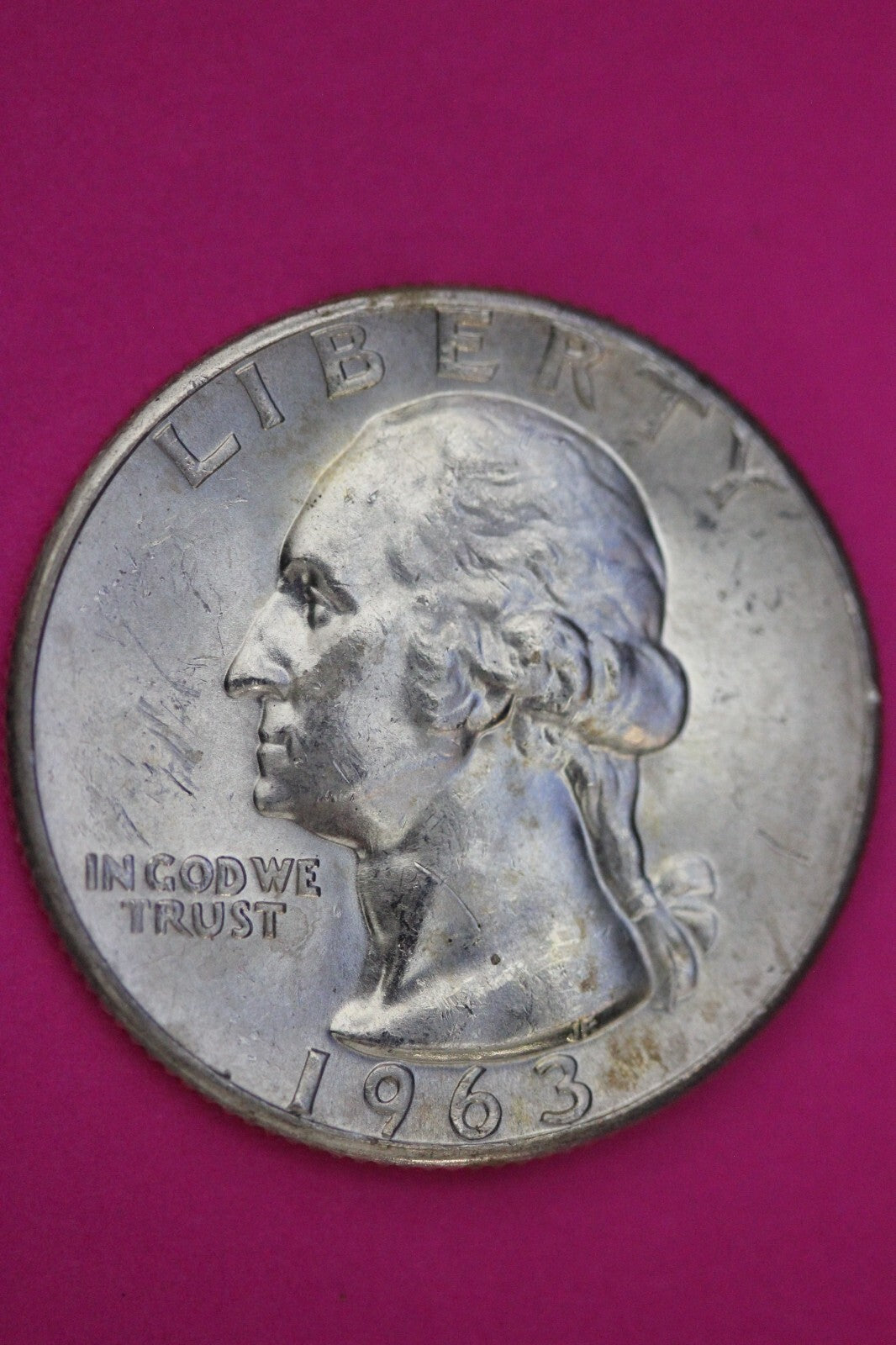 1963 Uncirculated Type B Reverse George Washington Quarter Exact Coin OCE 116