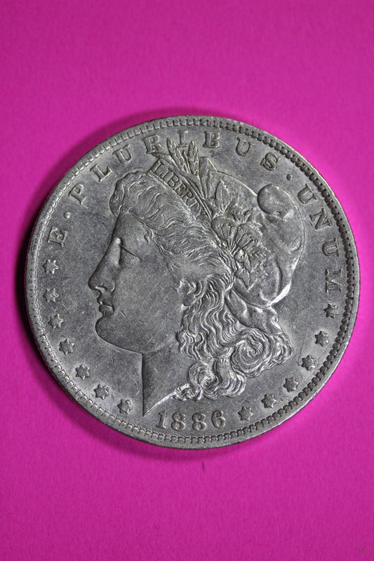 High Grade 1886 O Morgan Liberty Silver Dollar Key Date Coin New Orleans 04