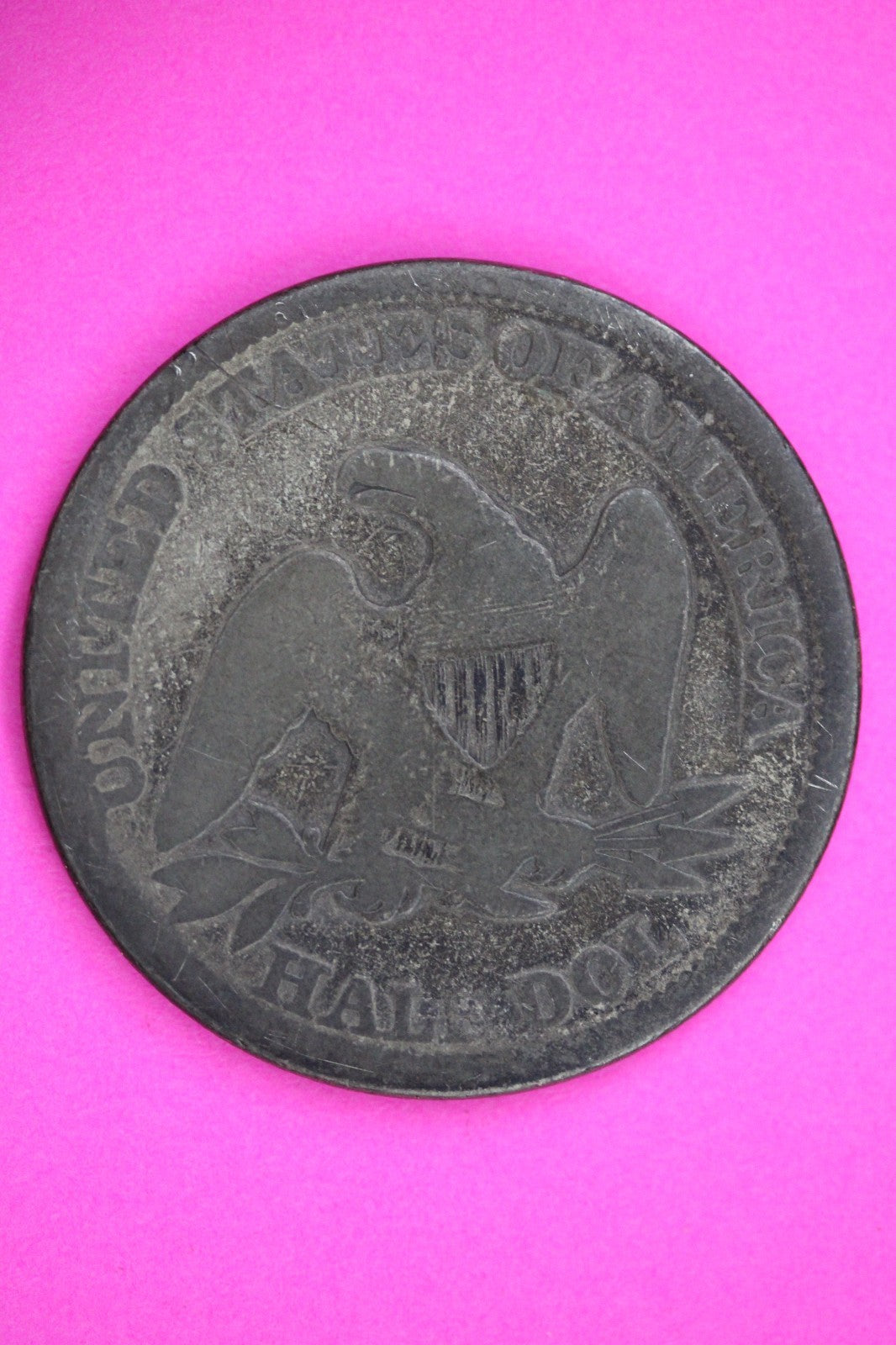 1857 P Seated Liberty Half Dollar Silver Exact Coin Shown Low Grade Filler 2799