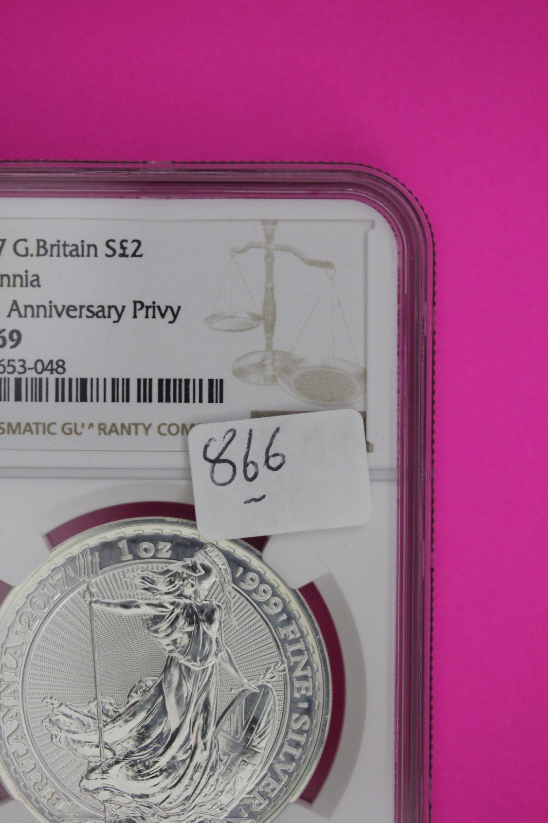 2017 MS 69 Great Britain £2 Britannia 20th Anniversary Privy NGC Graded 866