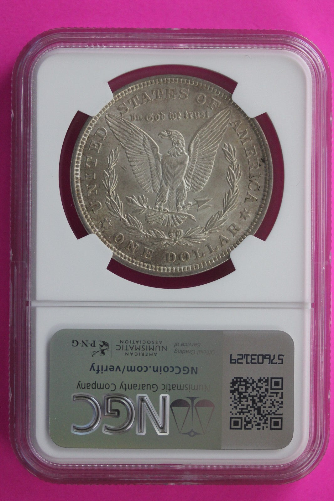 End Of Roll Toned 1921 P MS 63 Liberty Morgan Silver Dollar NGC Certified 92