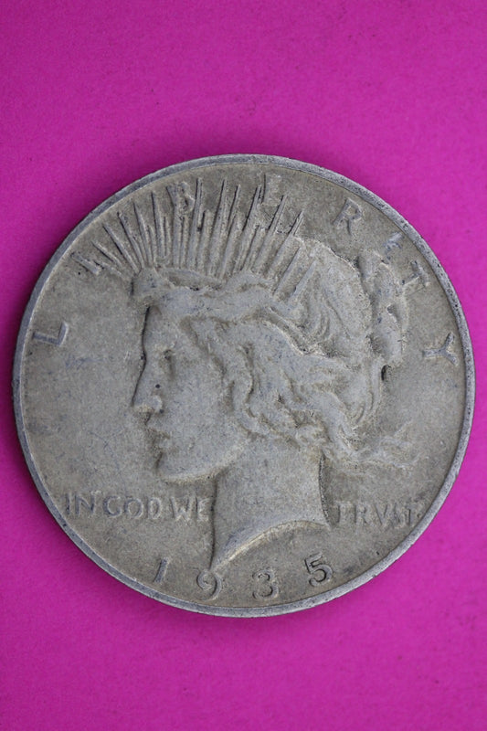 1935 S Peace Liberty Silver Dollar Guaranteed Authentic & Genuine Coin 1638