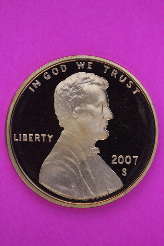 Gem Proof 2007 S Ultra Deep Cameo Lincoln Memorial Cent Same Coin In Pics TOM24