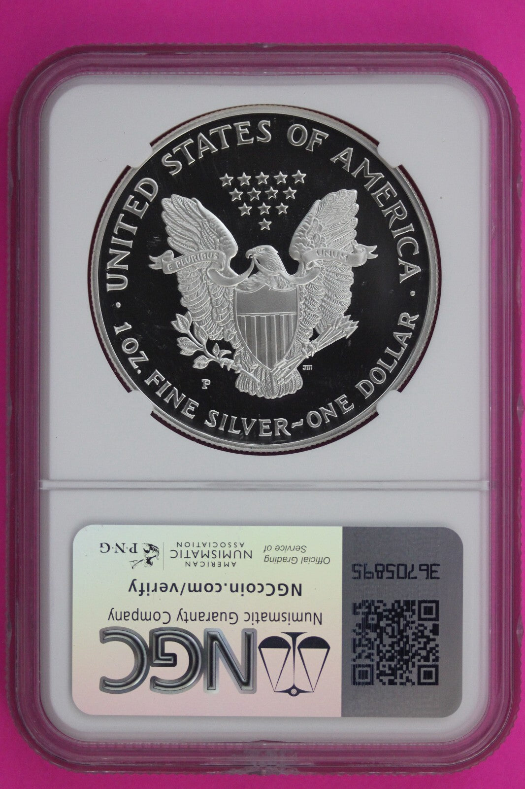 1998 P PF 69 Silver American Eagle Ultra Cameo Authentic Proof Coin NGC 1099