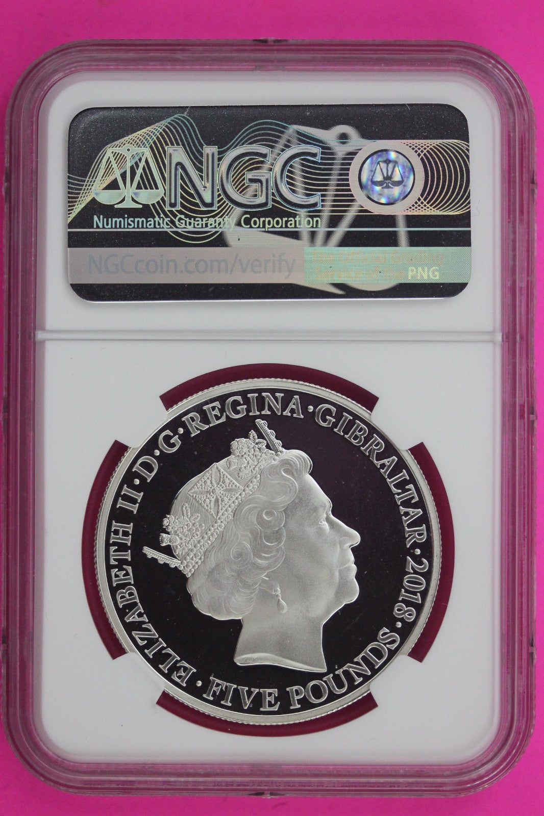 Top Pop 2018 PF 69 Ultra Cameo Gibraltar Legend of St George Shield 5LB NGC 1308