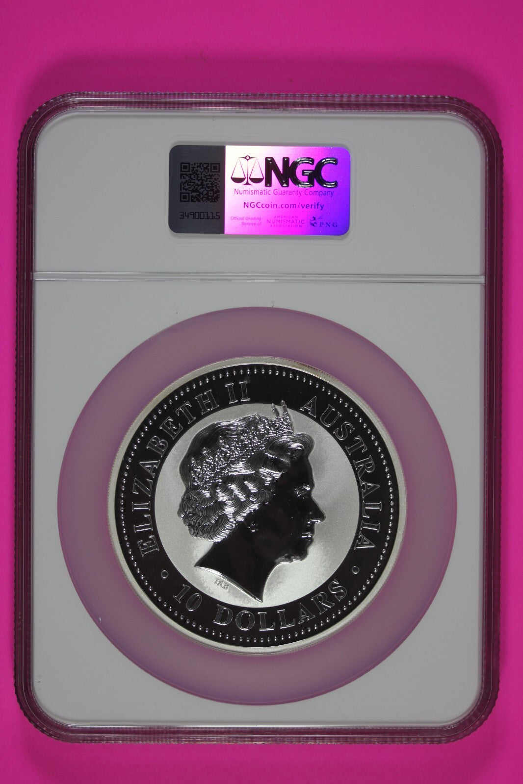 Top Pop Finest Known 2001 MS 69 10 OZ Silver Australia Year Of Snake NGC 7017