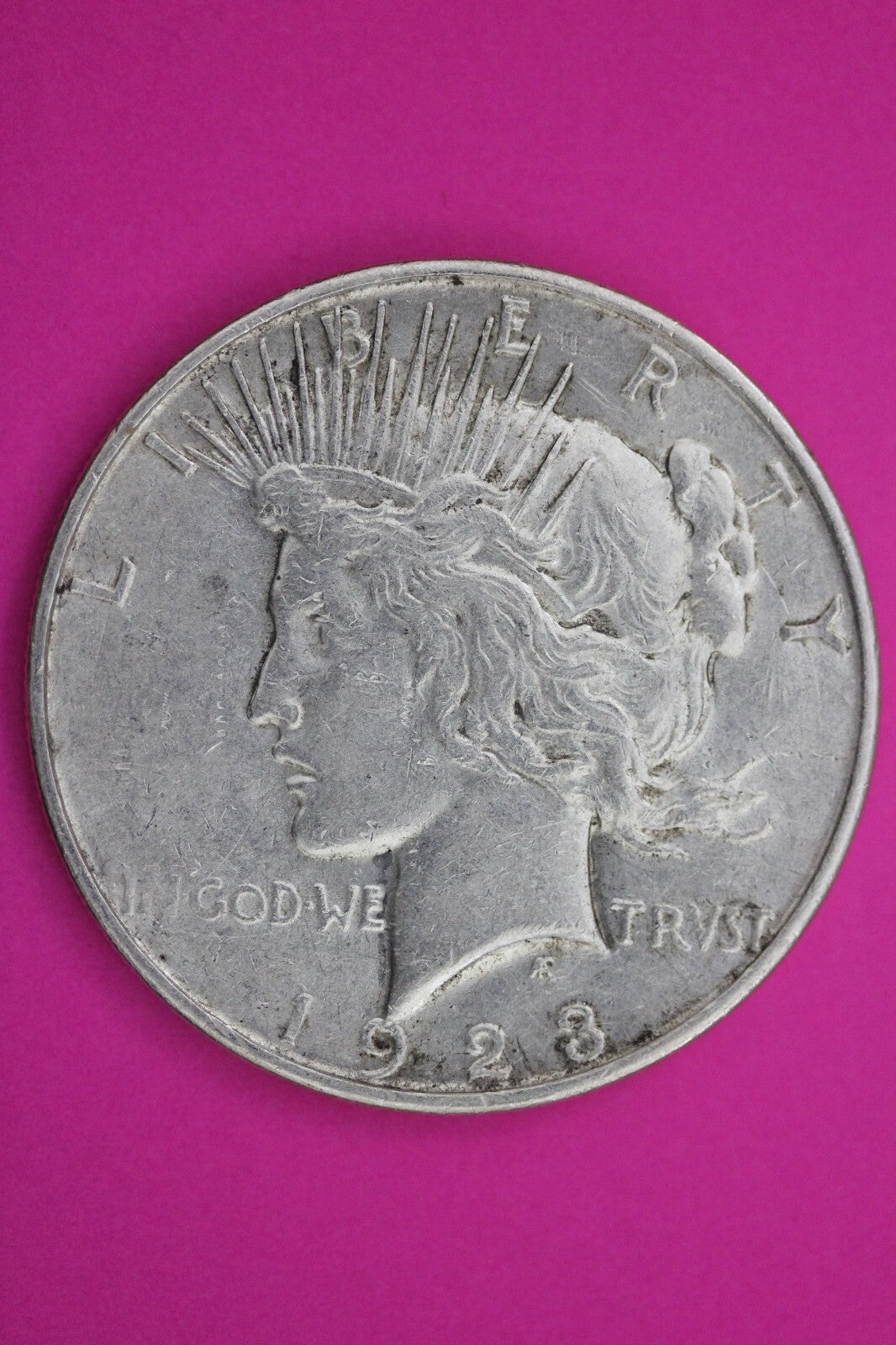 High Grade 1923 D Liberty Peace Silver Dollar Denver Mint Rare Semi Key Date 58