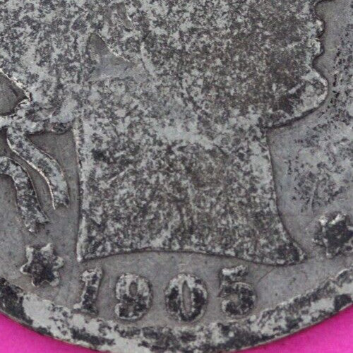 1905 S Barber Liberty Silver Quarter Scarce Semi Key Date San Francisco Mint 79