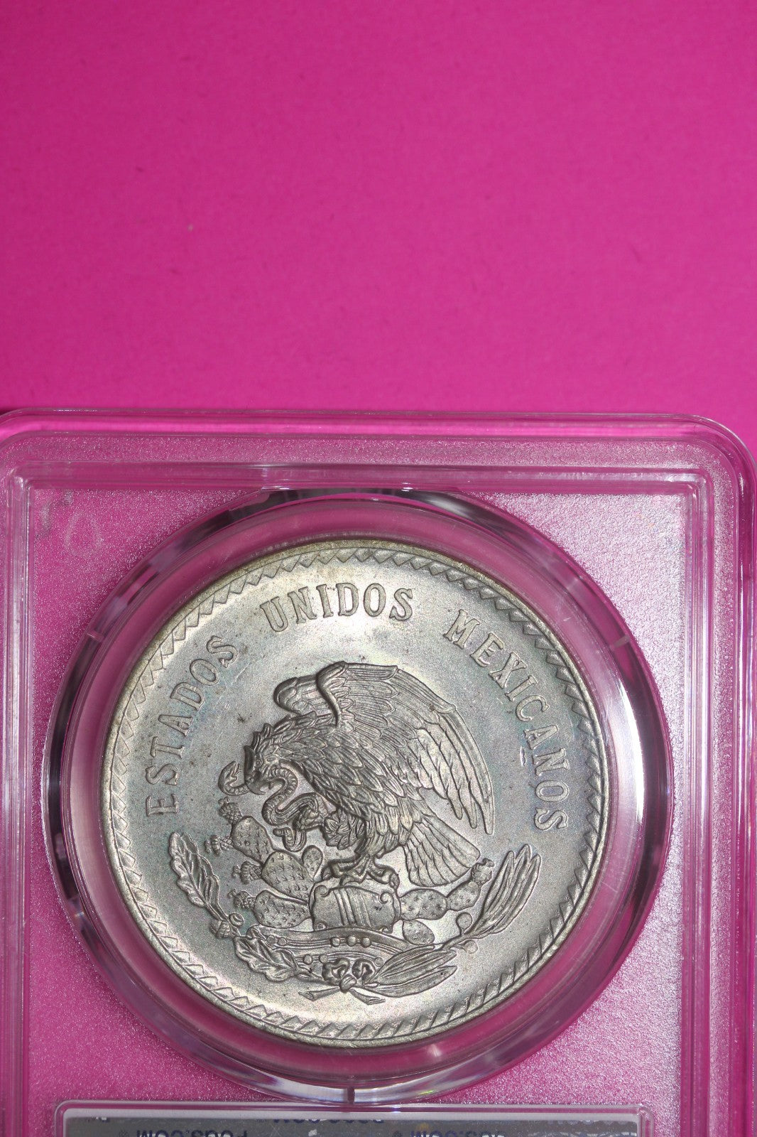 Toned 1947 MS 65 Mexico Cuahtemoc 5 Peso PCGS Certified Graded Authentic 1211