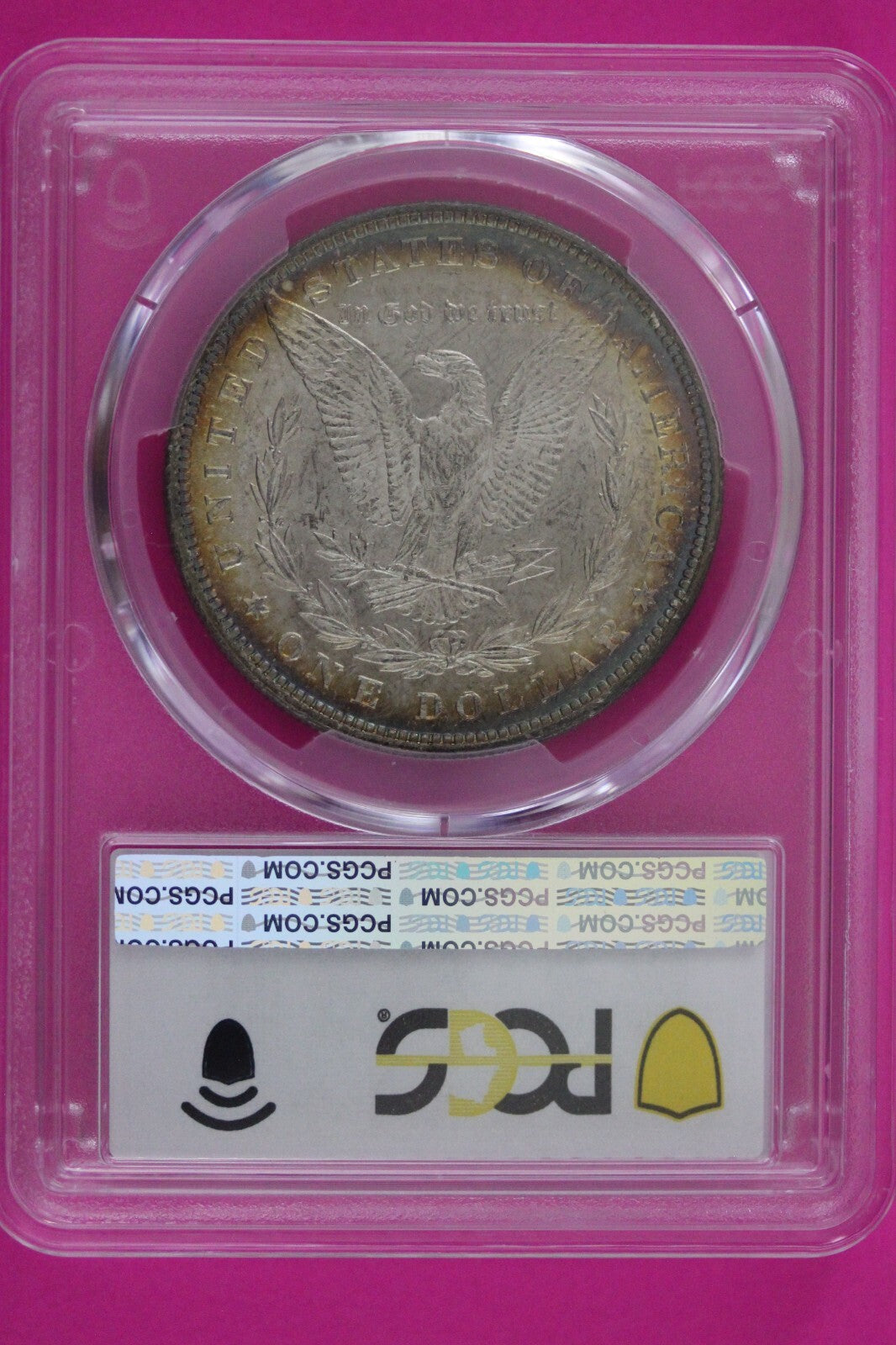 Toned 1880 P MS 62 Liberty Morgan Silver Dollar PCGS Certified Graded Slab 1089