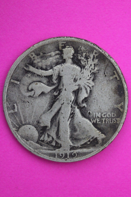 1919 P Walking Liberty Walker Half Dollar Coin Semi Key Date Coin Genuine 0441N