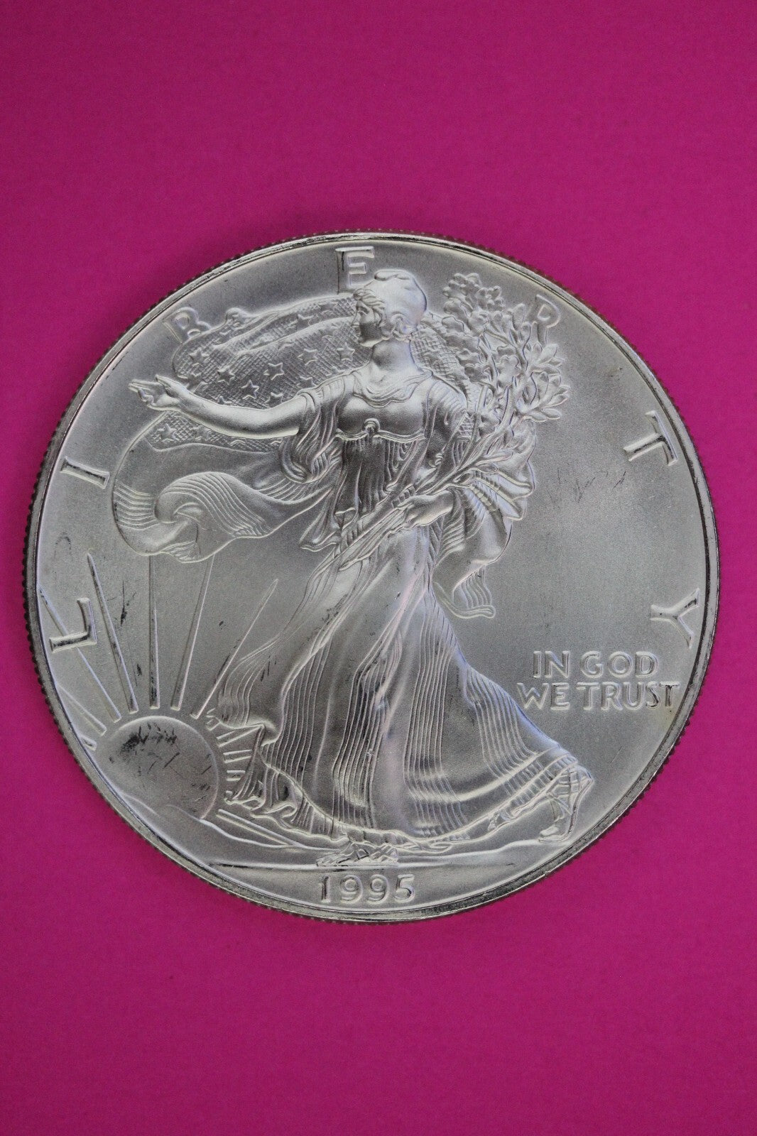 Key Date 1995 BU American Silver Eagle Key Date 1 Ounce 999 Exact Coin Shown 66