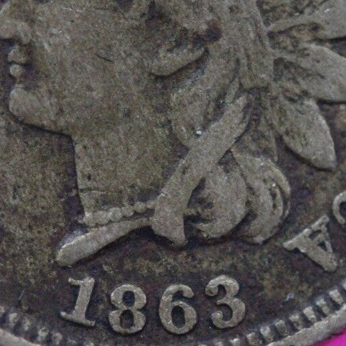 1863 Copper Nickel Indian Head Cent Penny Early Type Coin Exact Coin Pictured 65