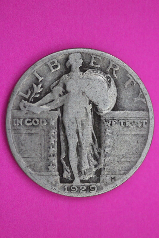 Full Date 1929 P Standing Liberty Silver Quarter You Get The Coin In Pics TOM 35