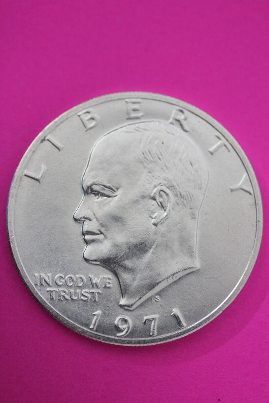 Gem BU 1971 S Ike Eisenhower 40% Silver Dollar You Get Same Coin In Pics TOM 05