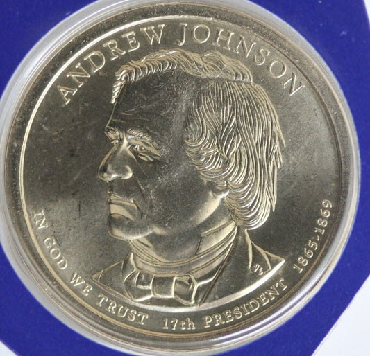 Gem BU 2011 P Andrew Johnson Presidential Dollar Mint Cello Exact Coin TOM 87