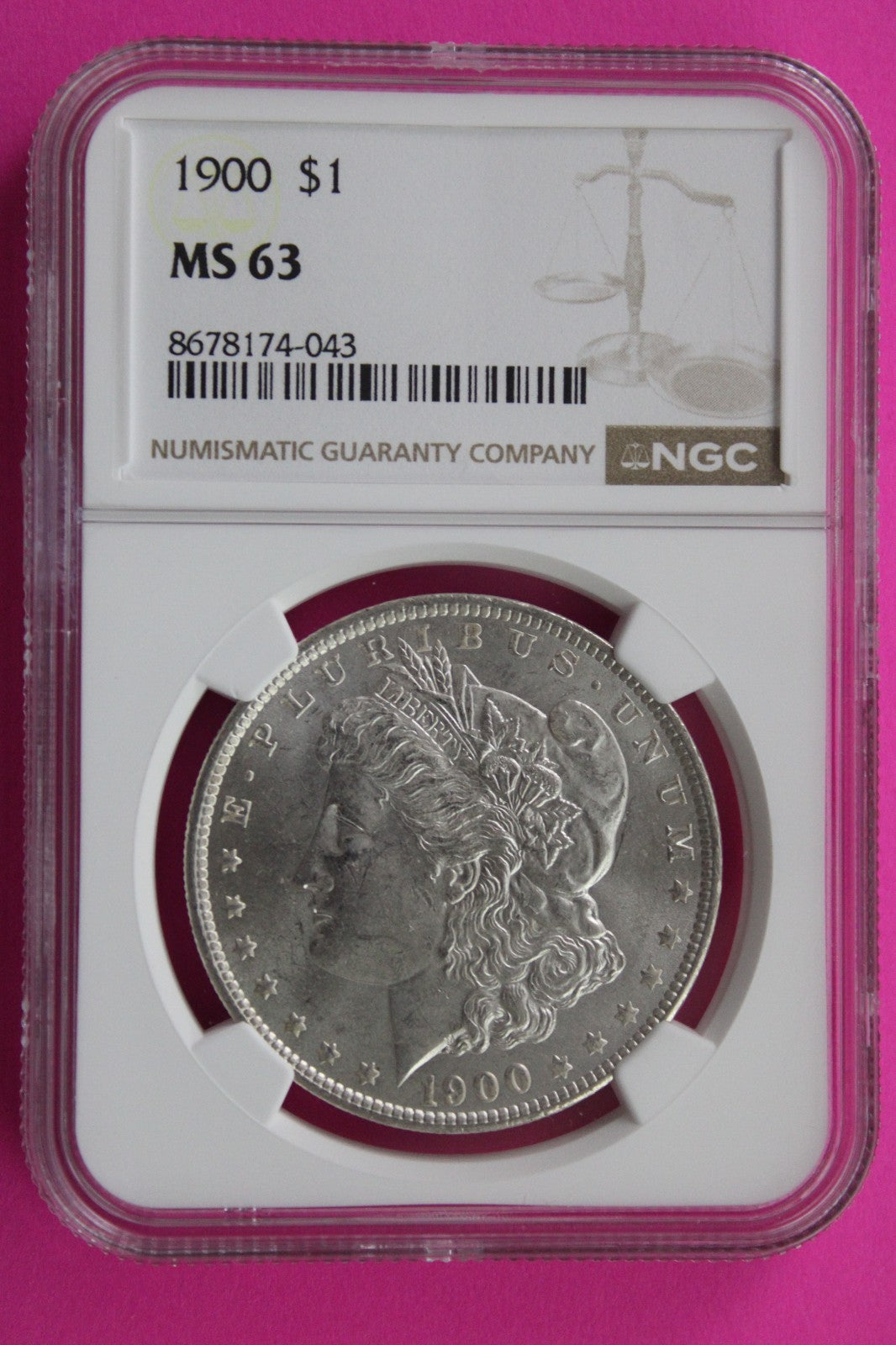 1900 P MS 63 Liberty Morgan Silver Dollar NGC Certified Graded Authentic 847