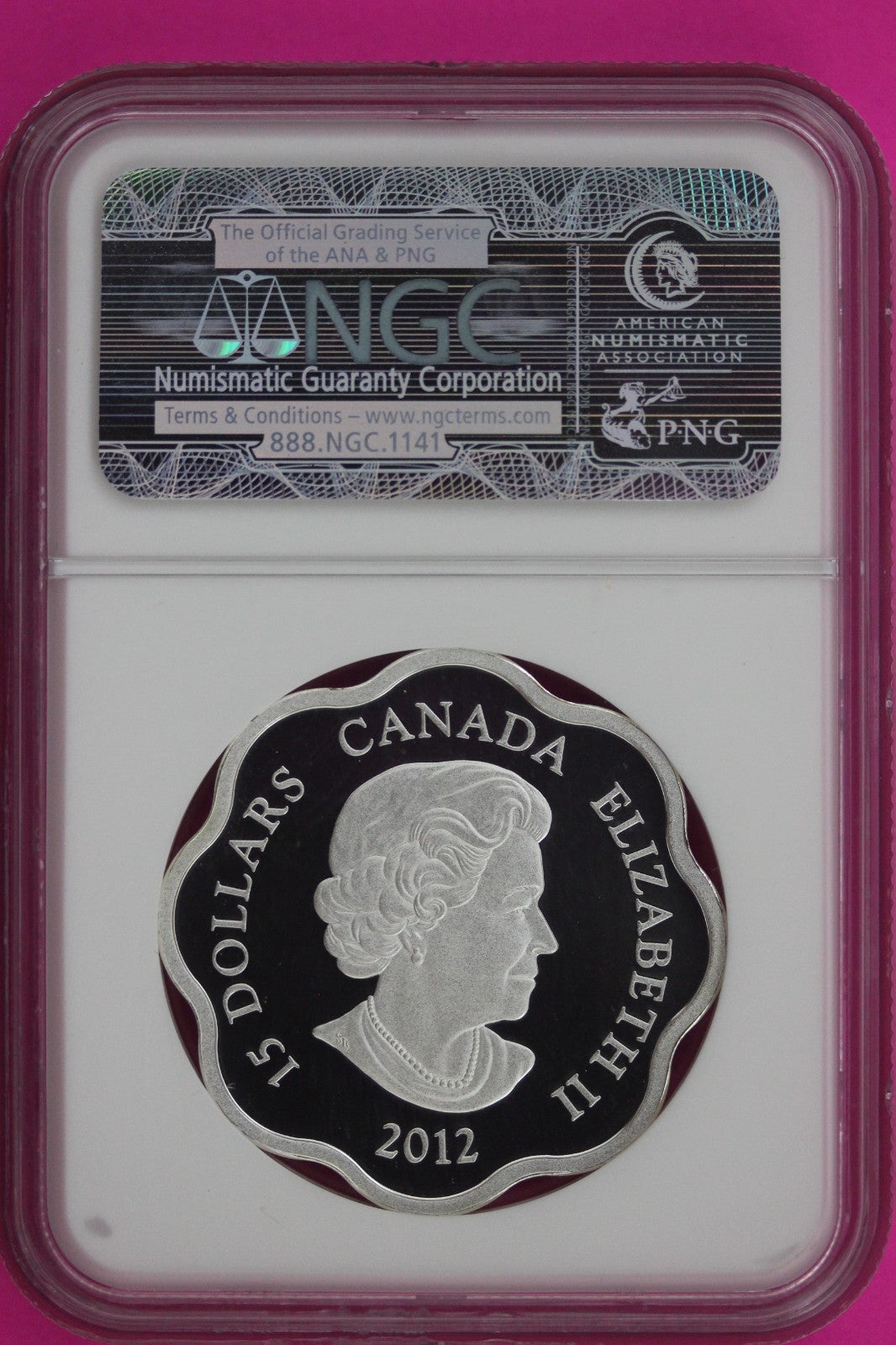 2012 PF 69 Scallop Year Of the Dragon Canada 1 OZ Silver $15 NGC Certified 904