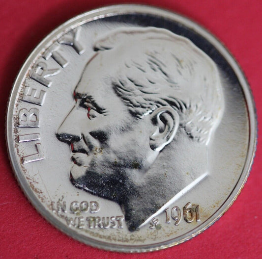 1961 Silver Proof Roosevelt Dime Exact Coin Shown  48