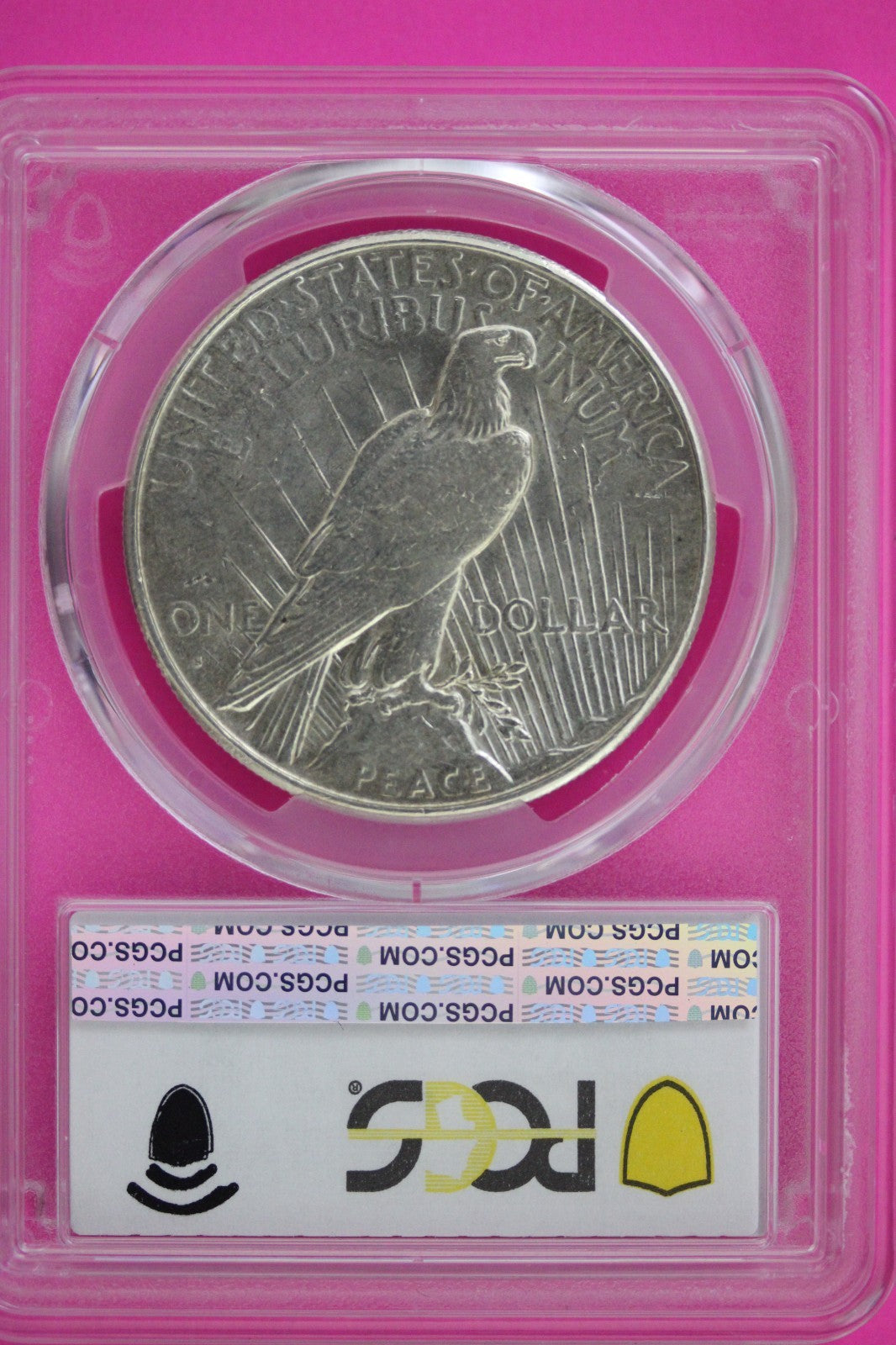 1928 S AU 58 Peace Silver Dollar PCGS Graded Certified Authentic Slab 134