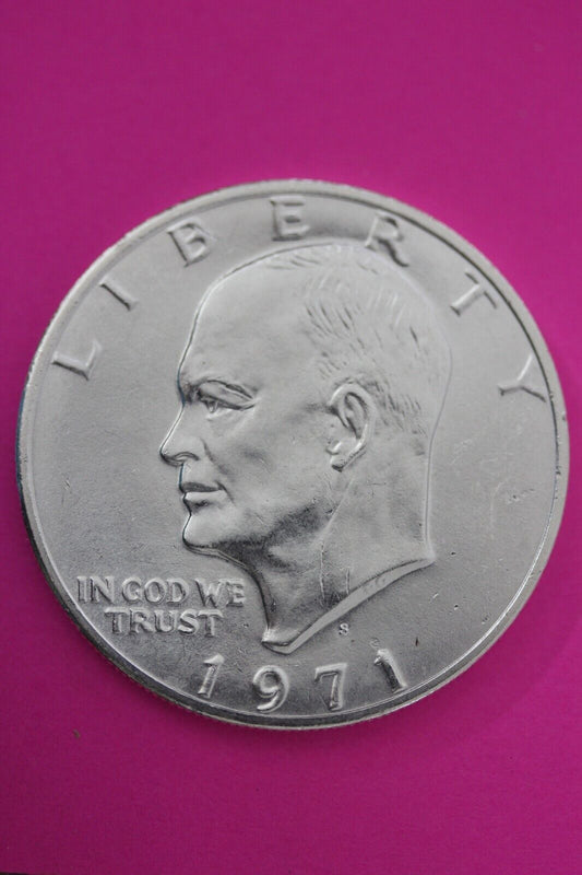 Gem BU 1971 S Ike Eisenhower 40% Silver Dollar You Get Same Coin In Pics TOM 15