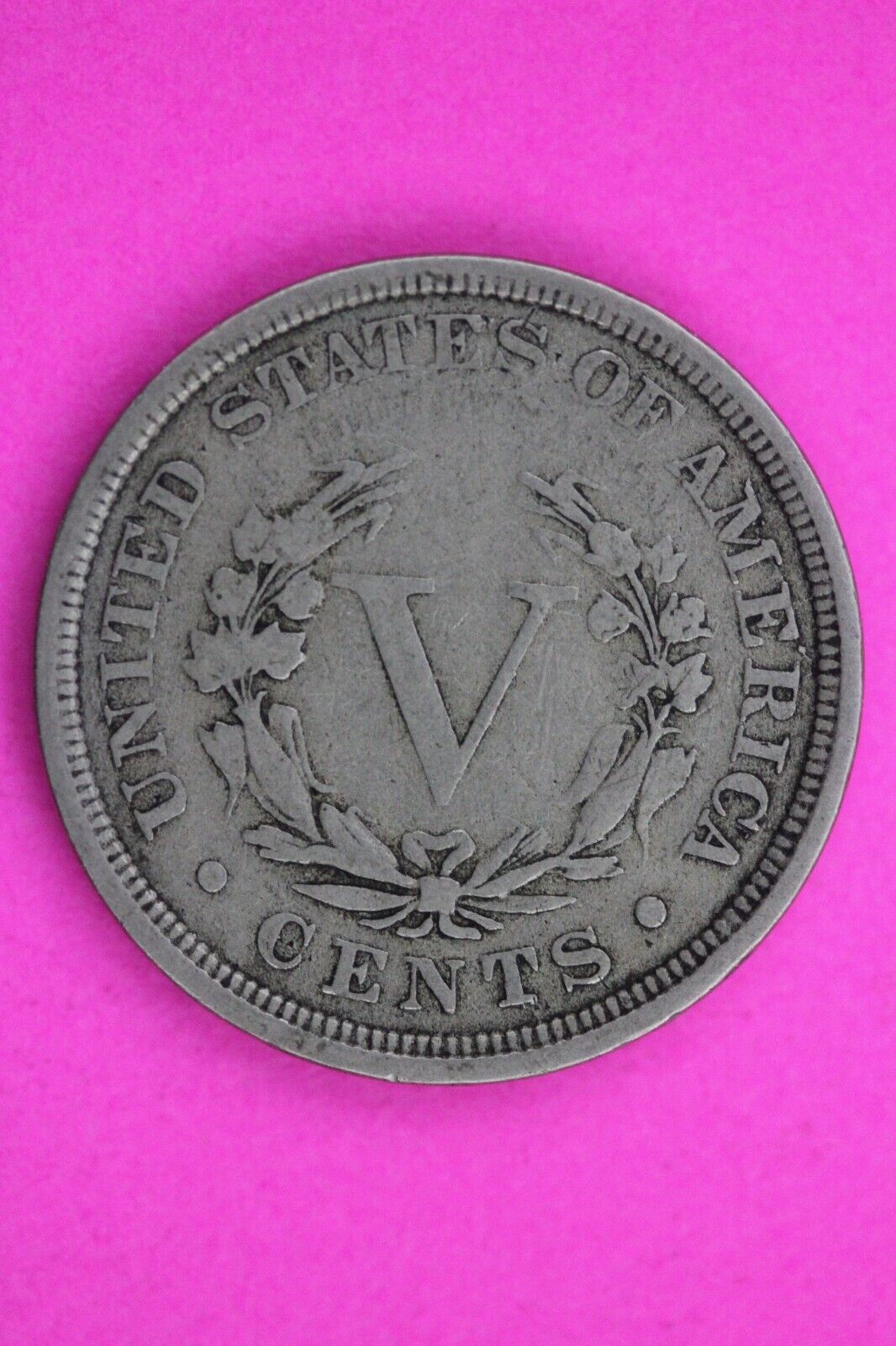 1883 With Cents V Liberty Nickel Scarce Semi Key Date Coin Free Shipping 0057
