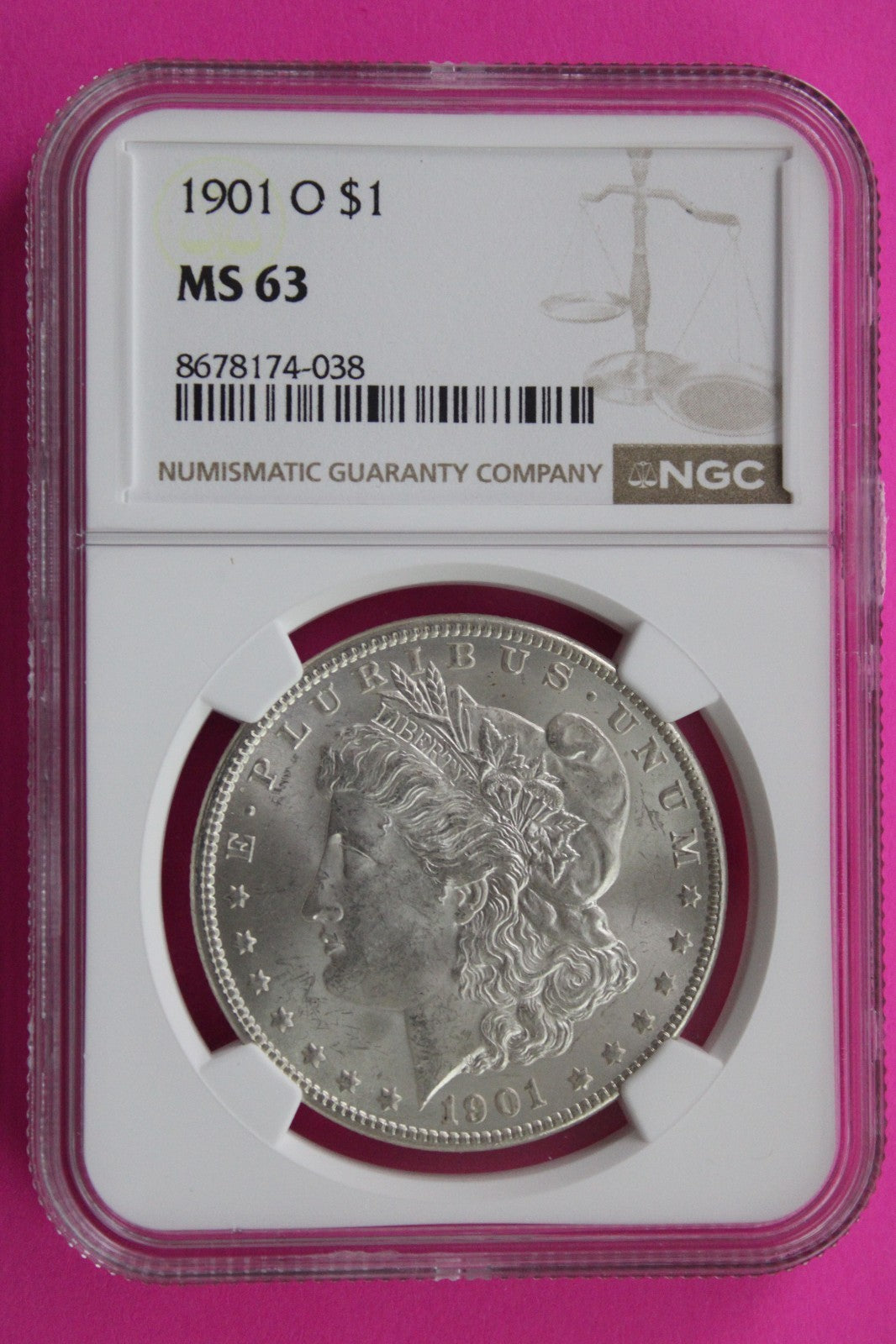 1901 O MS 63 Liberty Morgan Silver Dollar NGC Certified Graded Authentic 851