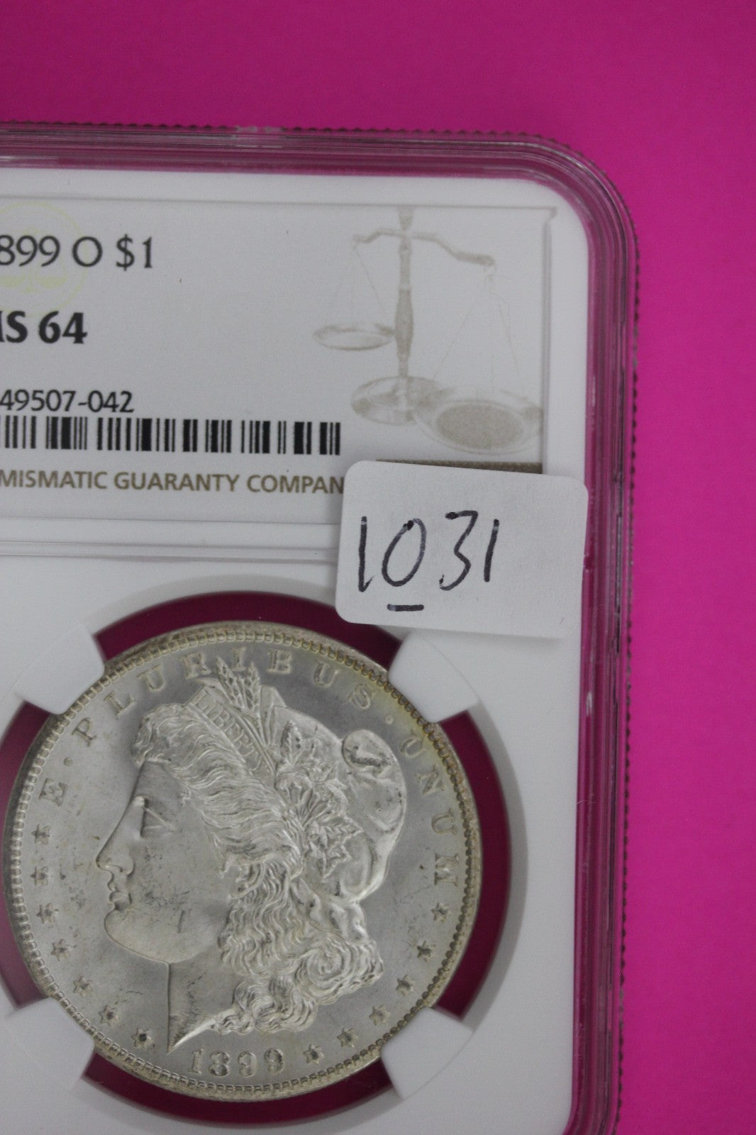 1899 O MS 64 Liberty Morgan Silver Dollar NGC Certified Graded Authentic 1031