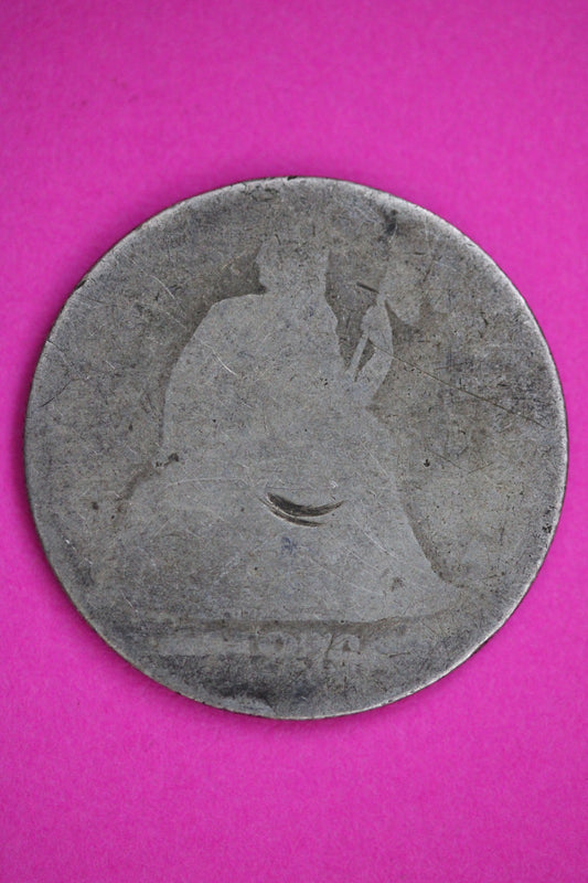 1876 CC Seated Dime Silver Exact Coin Shown Low Grade Filler Damaged Bent 2770