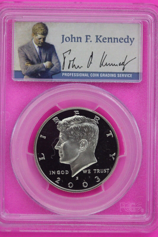2003 S PR 69 Deep Cameo John Kennedy Clad Half Dollar JFK Label PCGS Slab 345