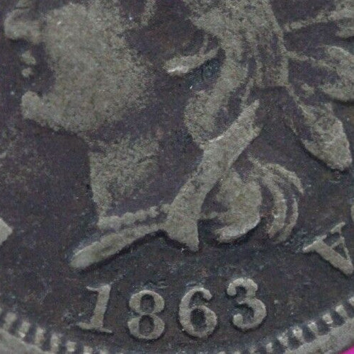 1863 Copper Nickel Indian Head Cent Penny Early Type Coin Exact Coin Pictured 46