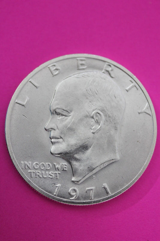Gem BU 1971 S Ike Eisenhower 40% Silver Dollar You Get Same Coin In Pics TOM 25