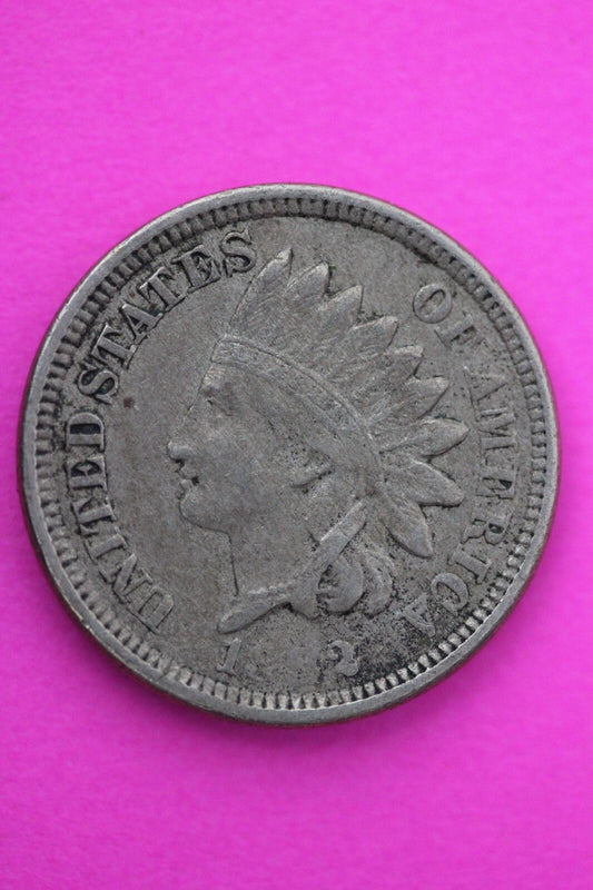 1862 Copper Nickel Indian Head Cent Penny Exact Early Type Coin Pictured 23