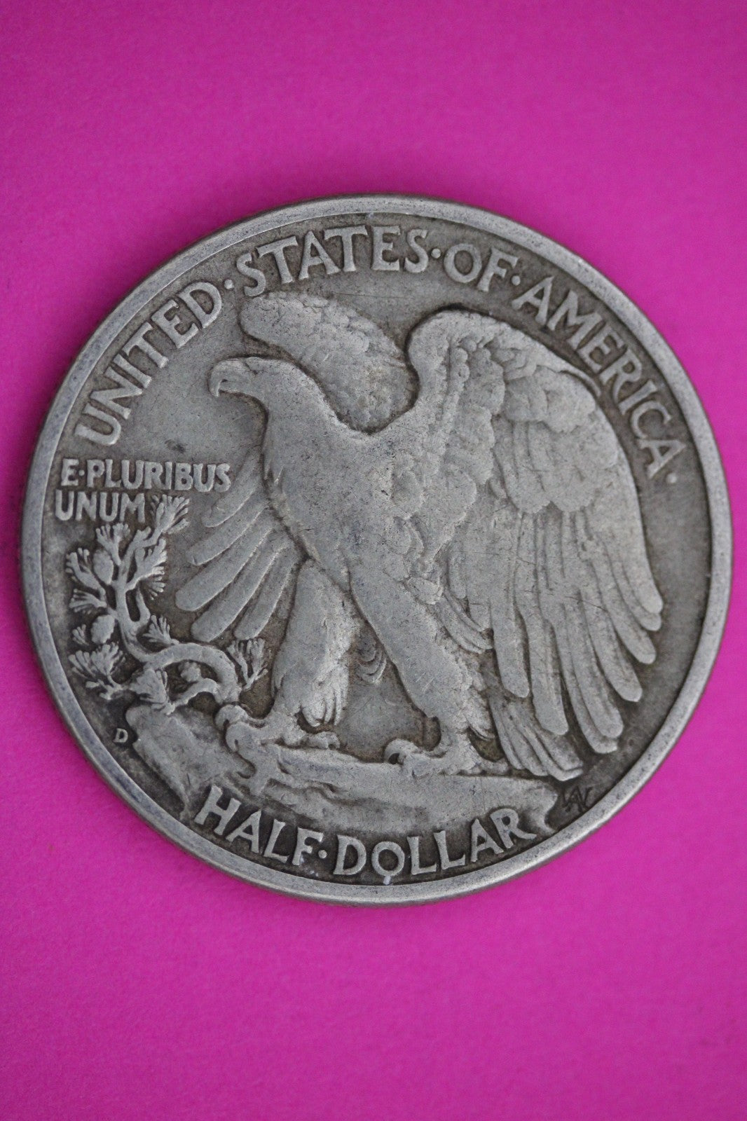 1938 D Walking Liberty Walker Half Dollar Coin Guaranteed Authentic Genuine 2428