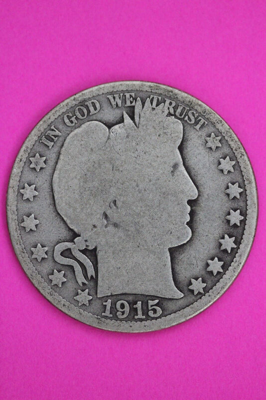1915 D Barber Liberty Half Dollar Silver Coin You Get The Coin In Pics TOM 19