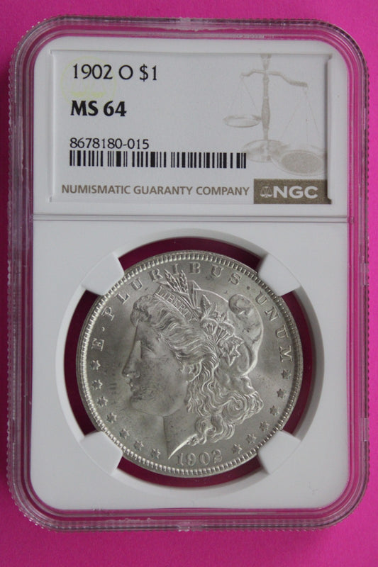 1902 O MS 64 Liberty Morgan Silver Dollar NGC Certified Graded Authentic 859