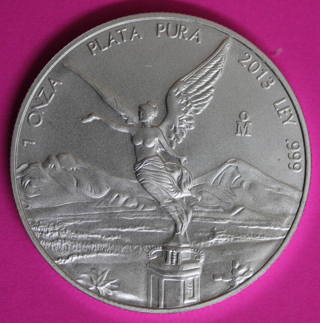 Gem BU 2013 Mexico Libertad Same Coin In Pics 1 Onza 1 OZ .999 Silver Coin 109