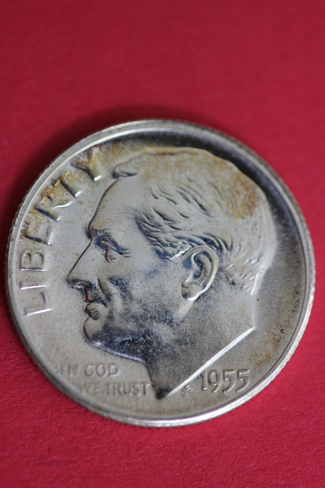 Toned 1955 Silver Proof Roosevelt Dime Exact Coin Shown  65