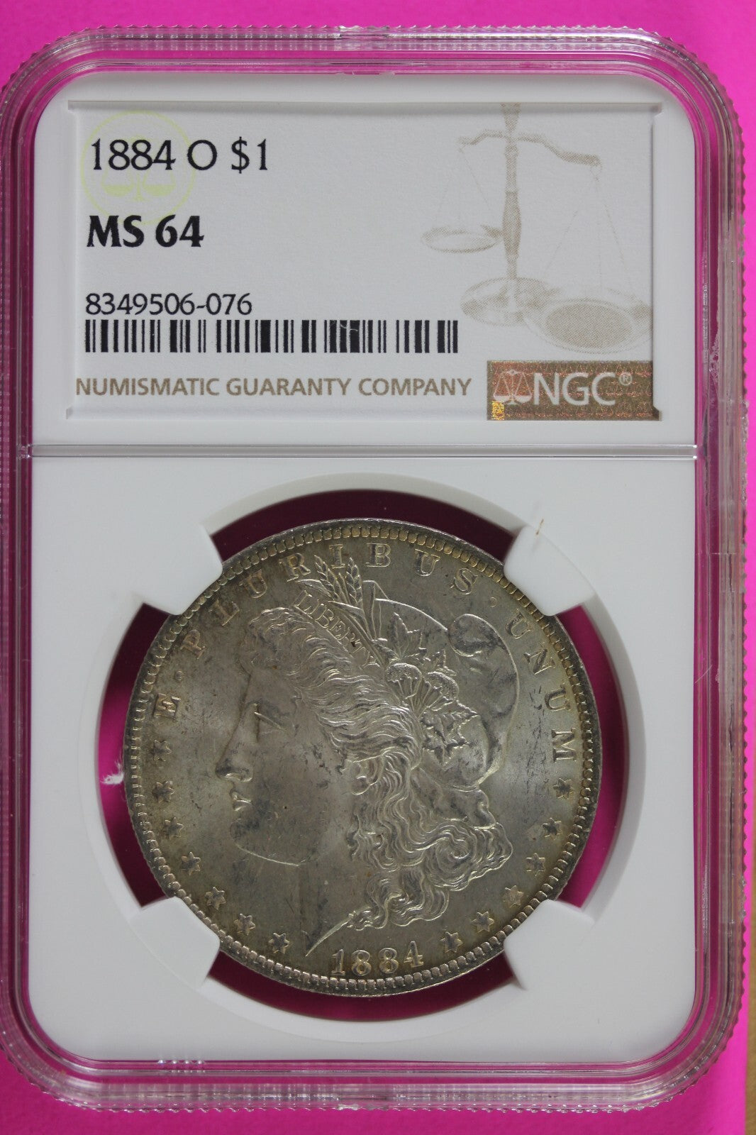 1884 O MS 64 Liberty Morgan Silver Dollar NGC Certified Graded Authentic 656