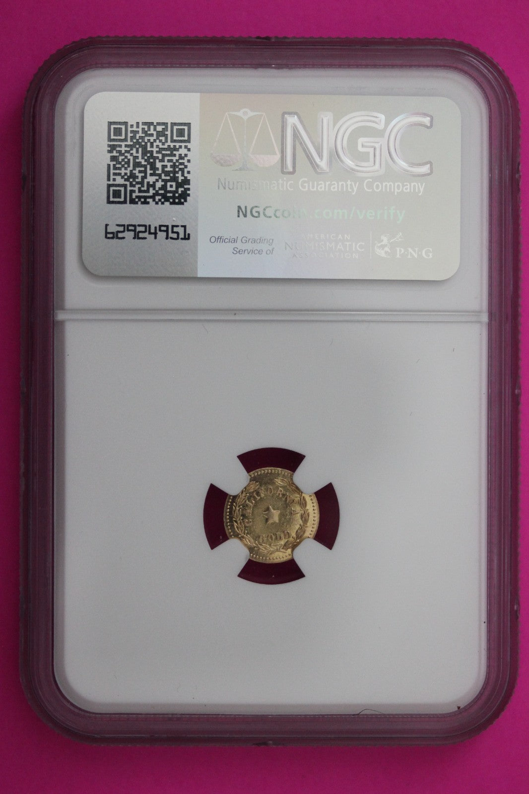 1859 MS 61 Indian Gold Token Label Error Its Round Says Octagonal Rare NGC 347